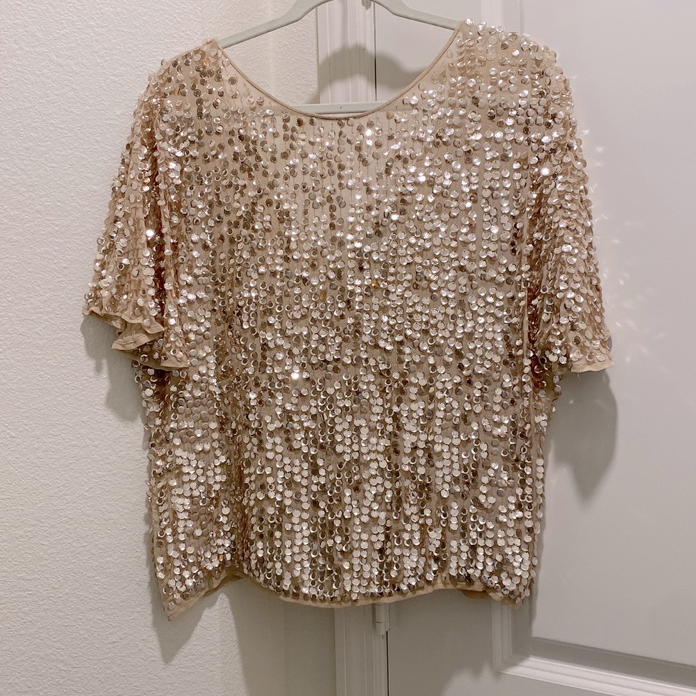 Beige Zara sequence top in very good condition